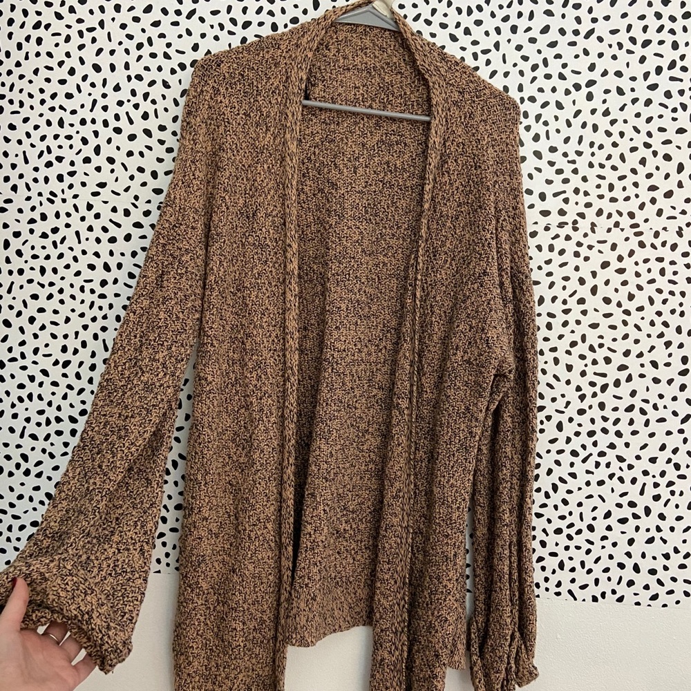 Pink and black knit cardigan